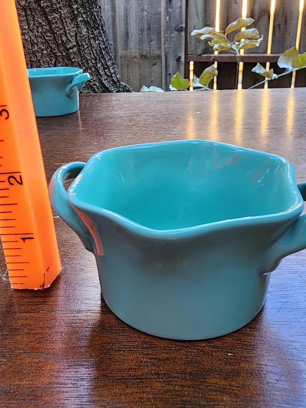 BIA Cordon Bleu Hand Glazed Scalloped Ramekins Turquoise Aqua Set of 8